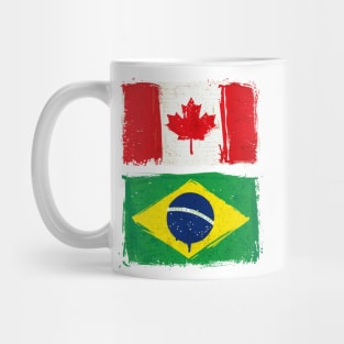 Canadian and Brazilian Flag Mug